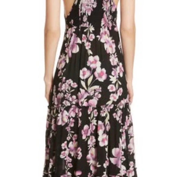 Free People Black Garden Party Floral Maxi Dress NWOT - Picture 5 of 15